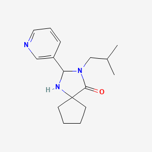 3-(2-Methylpropyl)-2-pyridin-3-yl-1,3-diazaspiro[4.4]nonan-4-one