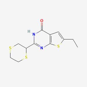 2-(1,4-dithian-2-yl)-6-ethyl-3H-thieno[2,3-d]pyrimidin-4-one