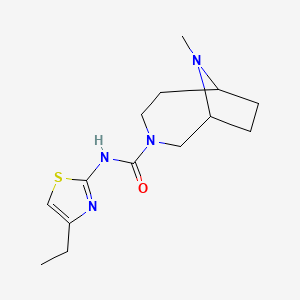 N-(4-ethyl-1,3-thiazol-2-yl)-9-methyl-3,9-diazabicyclo[4.2.1]nonane-3-carboxamide