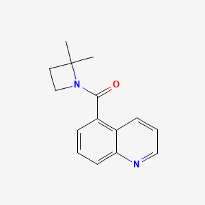 molecular formula C15H16N2O B7609478 (2,2-Dimethylazetidin-1-yl)-quinolin-5-ylmethanone 