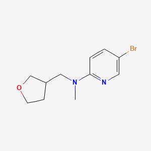 molecular formula C11H15BrN2O B7609502 5-bromo-N-methyl-N-(oxolan-3-ylmethyl)pyridin-2-amine 