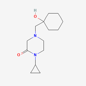 1-Cyclopropyl-4-[(1-hydroxycyclohexyl)methyl]piperazin-2-one