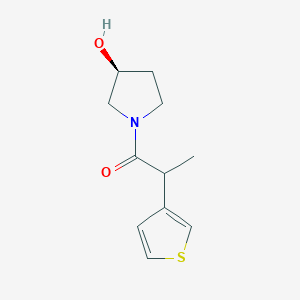 1-[(3S)-3-hydroxypyrrolidin-1-yl]-2-thiophen-3-ylpropan-1-one