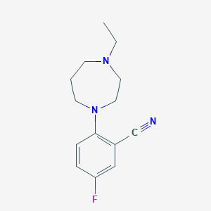 2-(4-Ethyl-1,4-diazepan-1-yl)-5-fluorobenzonitrile