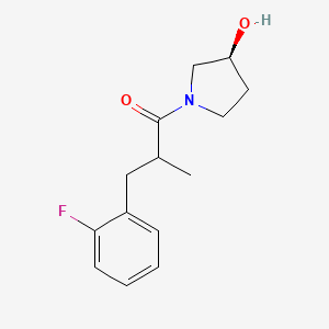 3-(2-fluorophenyl)-1-[(3S)-3-hydroxypyrrolidin-1-yl]-2-methylpropan-1-one