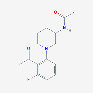 N-[1-(2-acetyl-3-fluorophenyl)piperidin-3-yl]acetamide