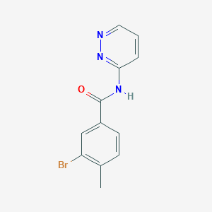 molecular formula C12H10BrN3O B7609592 3-bromo-4-methyl-N-pyridazin-3-ylbenzamide 