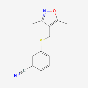 3-[(3,5-Dimethyl-1,2-oxazol-4-yl)methylsulfanyl]benzonitrile