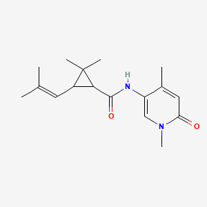 molecular formula C17H24N2O2 B7609663 N-(1,4-dimethyl-6-oxopyridin-3-yl)-2,2-dimethyl-3-(2-methylprop-1-enyl)cyclopropane-1-carboxamide 