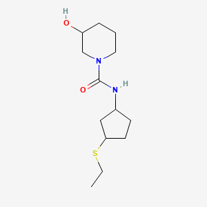 N-(3-ethylsulfanylcyclopentyl)-3-hydroxypiperidine-1-carboxamide