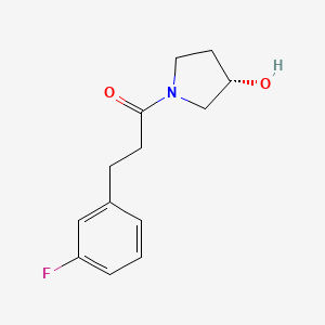 3-(3-fluorophenyl)-1-[(3S)-3-hydroxypyrrolidin-1-yl]propan-1-one