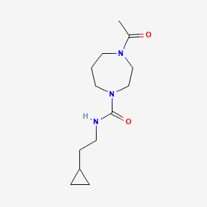 4-acetyl-N-(2-cyclopropylethyl)-1,4-diazepane-1-carboxamide