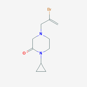 molecular formula C10H15BrN2O B7609760 4-(2-Bromoprop-2-enyl)-1-cyclopropylpiperazin-2-one 