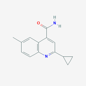 2-Cyclopropyl-6-methylquinoline-4-carboxamide