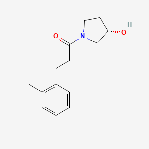 molecular formula C15H21NO2 B7609777 3-(2,4-dimethylphenyl)-1-[(3S)-3-hydroxypyrrolidin-1-yl]propan-1-one 