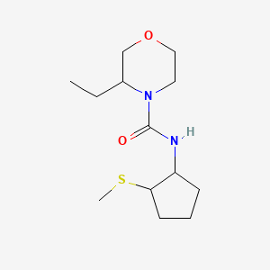 3-ethyl-N-(2-methylsulfanylcyclopentyl)morpholine-4-carboxamide