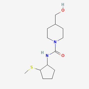 4-(hydroxymethyl)-N-(2-methylsulfanylcyclopentyl)piperidine-1-carboxamide