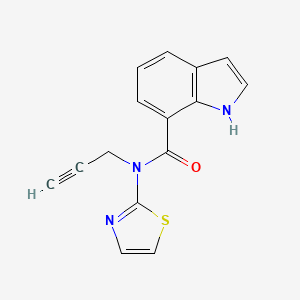 N-prop-2-ynyl-N-(1,3-thiazol-2-yl)-1H-indole-7-carboxamide