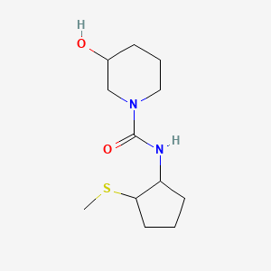 molecular formula C12H22N2O2S B7609820 3-hydroxy-N-(2-methylsulfanylcyclopentyl)piperidine-1-carboxamide 