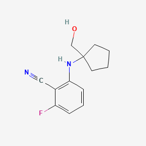 2-Fluoro-6-[[1-(hydroxymethyl)cyclopentyl]amino]benzonitrile