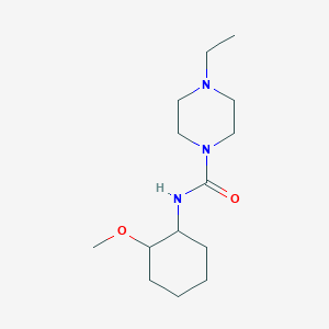 molecular formula C14H27N3O2 B7609837 4-ethyl-N-(2-methoxycyclohexyl)piperazine-1-carboxamide 