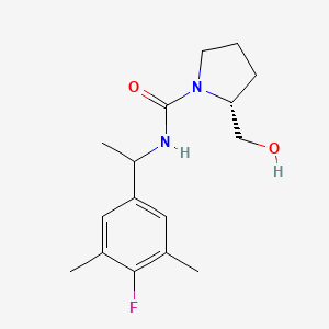 (2R)-N-[1-(4-fluoro-3,5-dimethylphenyl)ethyl]-2-(hydroxymethyl)pyrrolidine-1-carboxamide