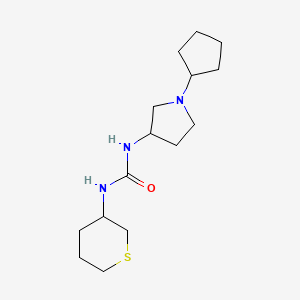 molecular formula C15H27N3OS B7609848 1-(1-Cyclopentylpyrrolidin-3-yl)-3-(thian-3-yl)urea 