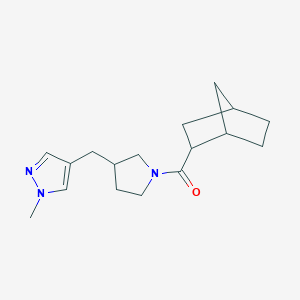 2-Bicyclo[2.2.1]heptanyl-[3-[(1-methylpyrazol-4-yl)methyl]pyrrolidin-1-yl]methanone