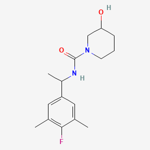 molecular formula C16H23FN2O2 B7609860 N-[1-(4-fluoro-3,5-dimethylphenyl)ethyl]-3-hydroxypiperidine-1-carboxamide 