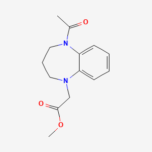 methyl 2-(5-acetyl-3,4-dihydro-2H-1,5-benzodiazepin-1-yl)acetate