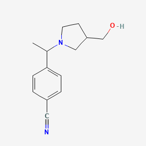 4-[1-[3-(Hydroxymethyl)pyrrolidin-1-yl]ethyl]benzonitrile