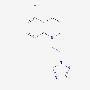 molecular formula C13H15FN4 B7609902 5-fluoro-1-[2-(1,2,4-triazol-1-yl)ethyl]-3,4-dihydro-2H-quinoline 