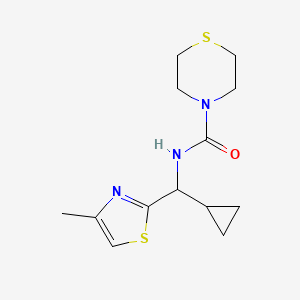 N-[cyclopropyl-(4-methyl-1,3-thiazol-2-yl)methyl]thiomorpholine-4-carboxamide