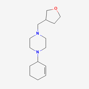 molecular formula C15H26N2O B7609945 1-Cyclohex-2-en-1-yl-4-(oxolan-3-ylmethyl)piperazine 