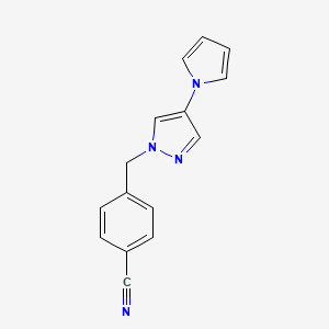 4-[(4-Pyrrol-1-ylpyrazol-1-yl)methyl]benzonitrile