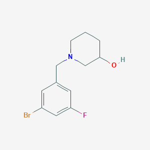 1-[(3-Bromo-5-fluorophenyl)methyl]piperidin-3-ol