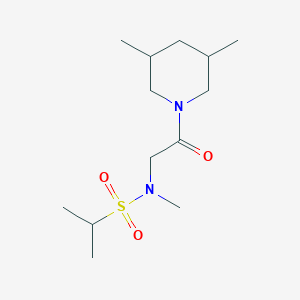 N-[2-(3,5-dimethylpiperidin-1-yl)-2-oxoethyl]-N-methylpropane-2-sulfonamide