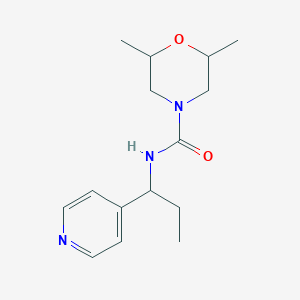 2,6-dimethyl-N-(1-pyridin-4-ylpropyl)morpholine-4-carboxamide