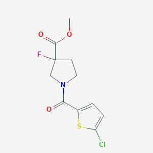 Methyl 1-(5-chlorothiophene-2-carbonyl)-3-fluoropyrrolidine-3-carboxylate