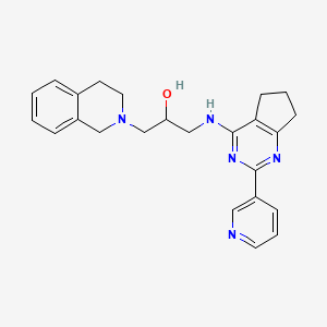 1-(3,4-dihydro-1H-isoquinolin-2-yl)-3-[(2-pyridin-3-yl-6,7-dihydro-5H-cyclopenta[d]pyrimidin-4-yl)amino]propan-2-ol