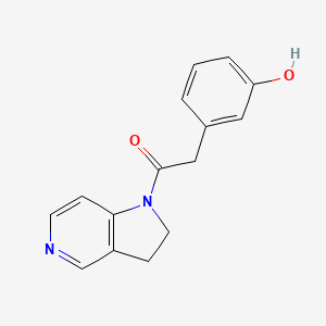 molecular formula C15H14N2O2 B7610074 1-(2,3-Dihydropyrrolo[3,2-c]pyridin-1-yl)-2-(3-hydroxyphenyl)ethanone 