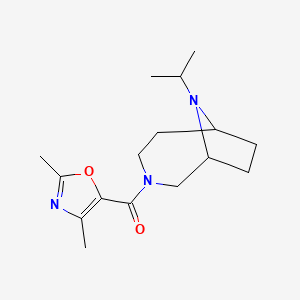 (2,4-Dimethyl-1,3-oxazol-5-yl)-(9-propan-2-yl-3,9-diazabicyclo[4.2.1]nonan-3-yl)methanone