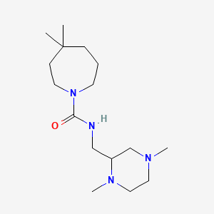 N-[(1,4-dimethylpiperazin-2-yl)methyl]-4,4-dimethylazepane-1-carboxamide