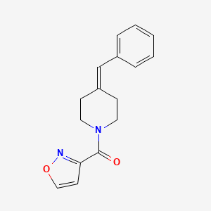 molecular formula C16H16N2O2 B7610112 (4-Benzylidenepiperidin-1-yl)-(1,2-oxazol-3-yl)methanone 