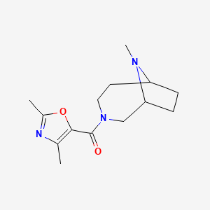 (2,4-Dimethyl-1,3-oxazol-5-yl)-(9-methyl-3,9-diazabicyclo[4.2.1]nonan-3-yl)methanone