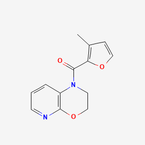 molecular formula C13H12N2O3 B7610115 2,3-Dihydropyrido[2,3-b][1,4]oxazin-1-yl-(3-methylfuran-2-yl)methanone 