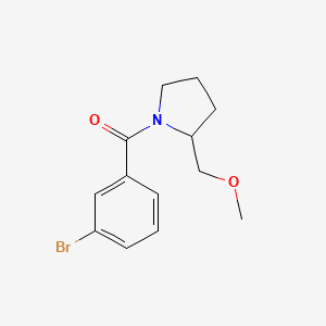 molecular formula C13H16BrNO2 B7610141 (3-Bromophenyl)-[2-(methoxymethyl)pyrrolidin-1-yl]methanone 