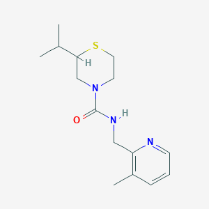 molecular formula C15H23N3OS B7610150 N-[(3-methylpyridin-2-yl)methyl]-2-propan-2-ylthiomorpholine-4-carboxamide 