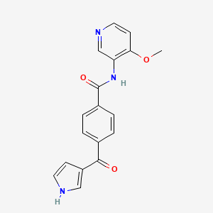 N-(4-methoxypyridin-3-yl)-4-(1H-pyrrole-3-carbonyl)benzamide