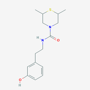 N-[2-(3-hydroxyphenyl)ethyl]-2,6-dimethylthiomorpholine-4-carboxamide